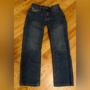 Men’s Rock & Roll Denim Revolver Slim Fit Straight Boot Jeans – Dark Wash 29x30